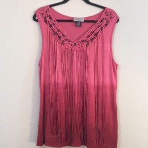 StyleMidnight Velvet Handmade Macrame Cami- XL